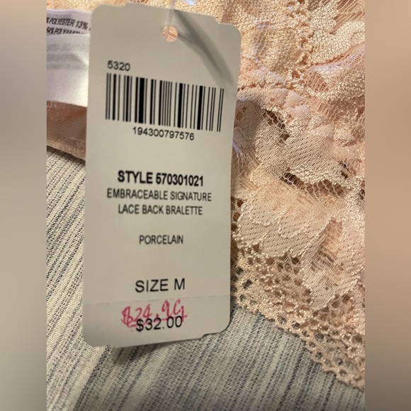 Soma pink  bralette NWT size Medium - Picture 3 of 6